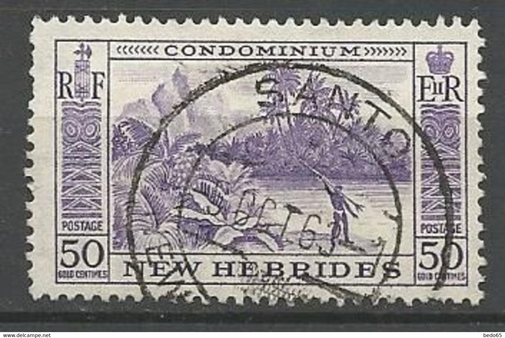 NOUVELLES-HEBRIDES  N° 182 CACHET SANTO - Used Stamps