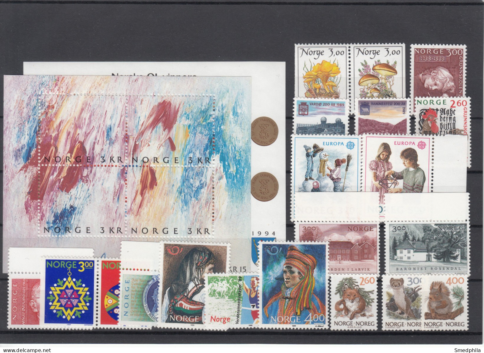 Norway 1989 - Full Year MNH ** - Años Completos