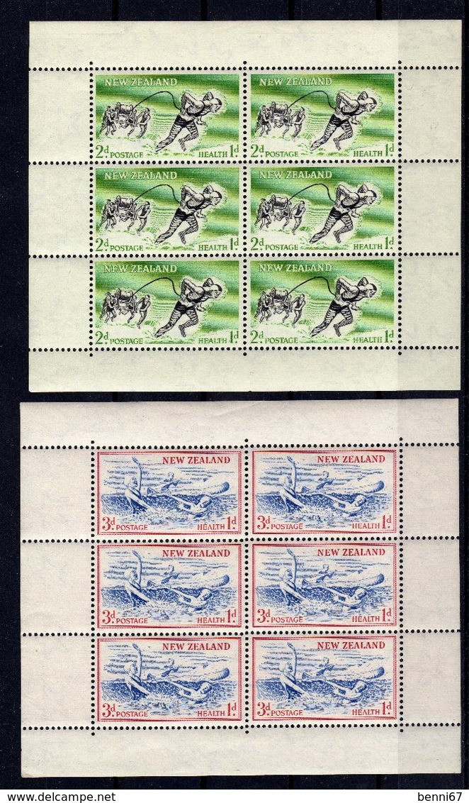 NEW ZEALAND N. Zélande 1957 Health Children  Yv Bl 1 + 2 MNH ** - Blocks & Sheetlets