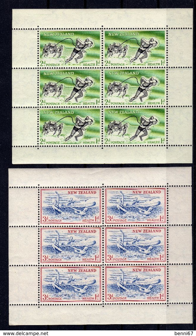 NEW ZEALAND N. Zélande 1957 Health Children  Yv Bl 1 + 2 MNH ** - Blocs-feuillets