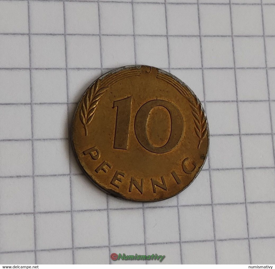 Fauté Error 10 Pfennig Allemagne Erreur De Flan 1979 - Proeven & Herslagen