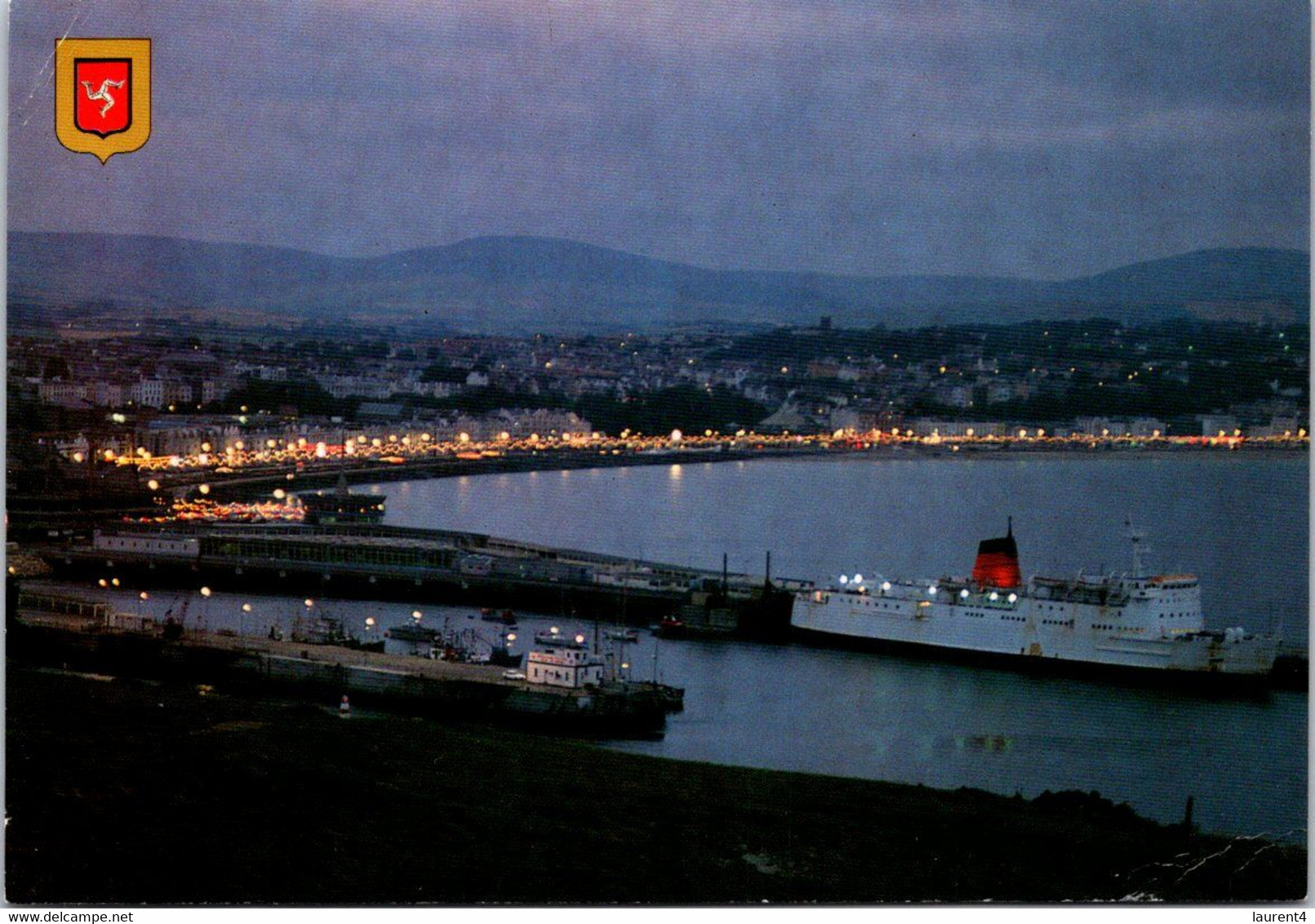 (4 M 28) Isle Of Man - Posted - Douglas At Sunset (with Ferry) - Isle Of Man