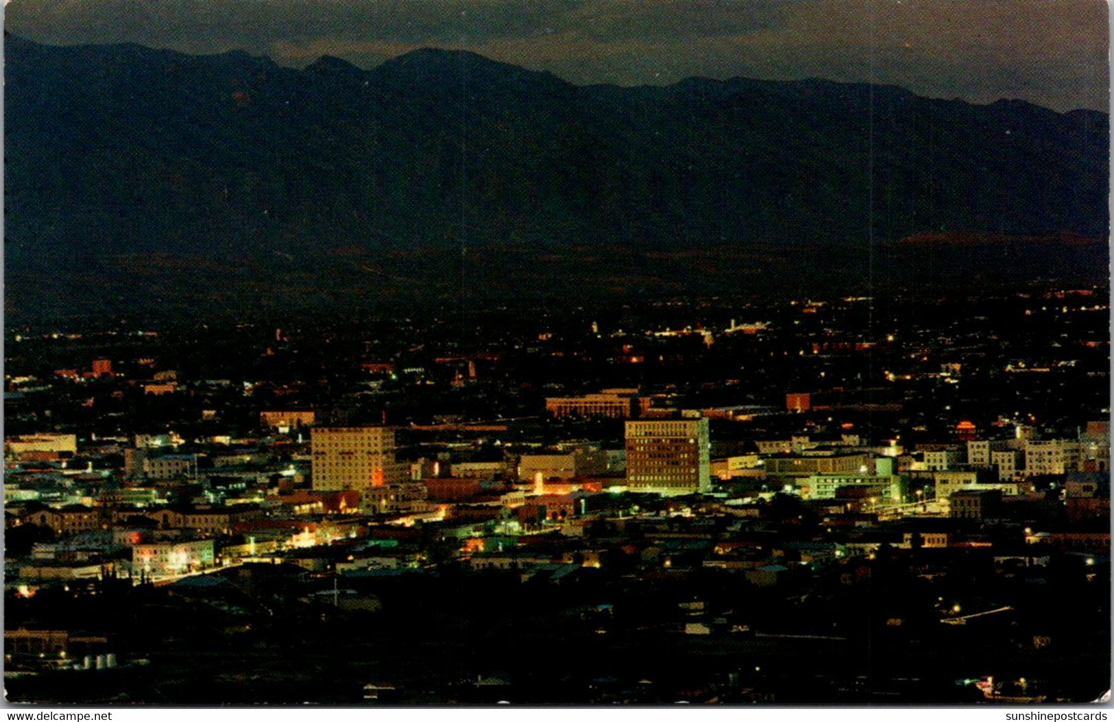 Arizona Tucson Aerial View At Night - Tucson