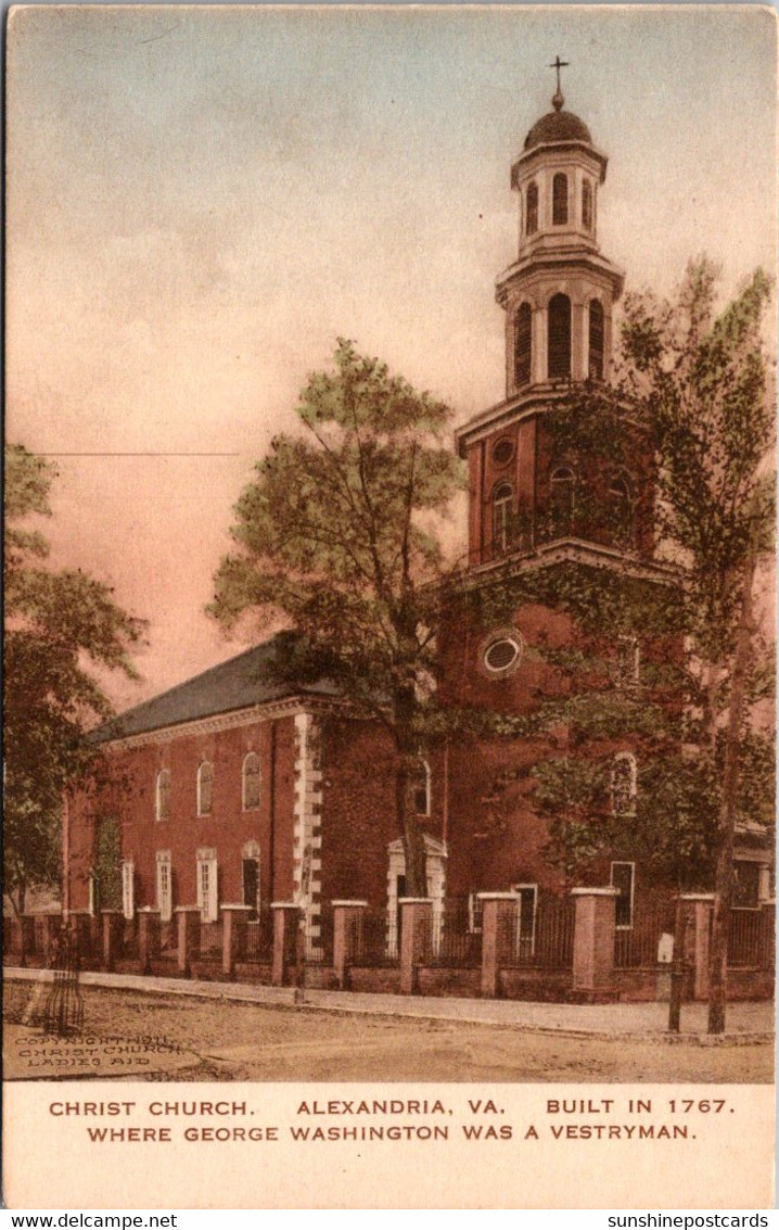 Virginia Alexandria Christ Church Handcolored Albertype - Alexandria