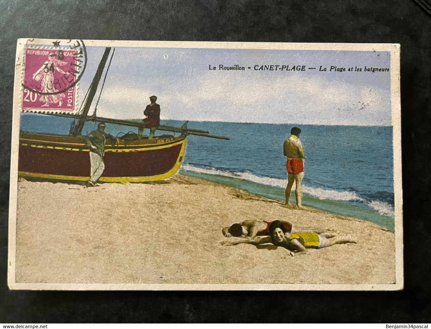 Cpa 66 Le Roussillon - Canet-Plage - La Plage Et Les Baigneurs - Cachet 1934 - Canet En Roussillon