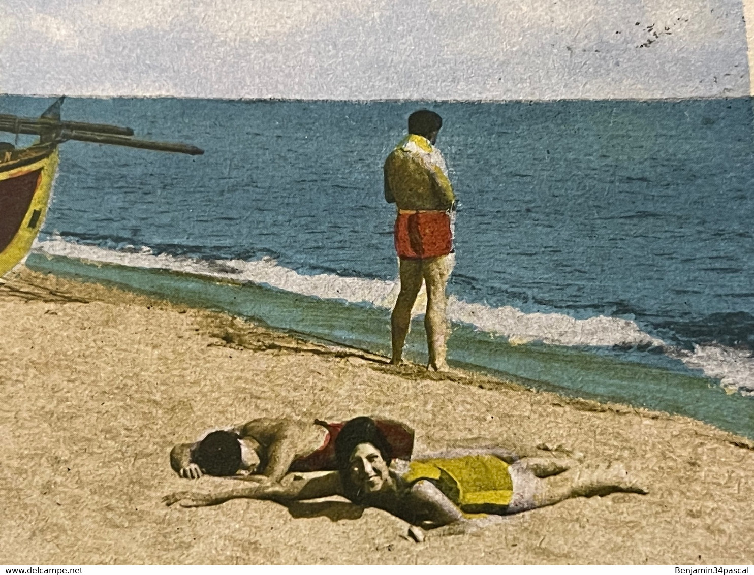 Cpa 66 Le Roussillon - Canet-Plage - La Plage Et Les Baigneurs - Cachet 1934 - Canet En Roussillon