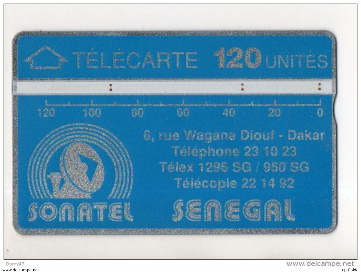 TÉLÉCARTE SÉNÉGAL . SONATEL 120 UNITÉS - Réf. N°28C - - Senegal