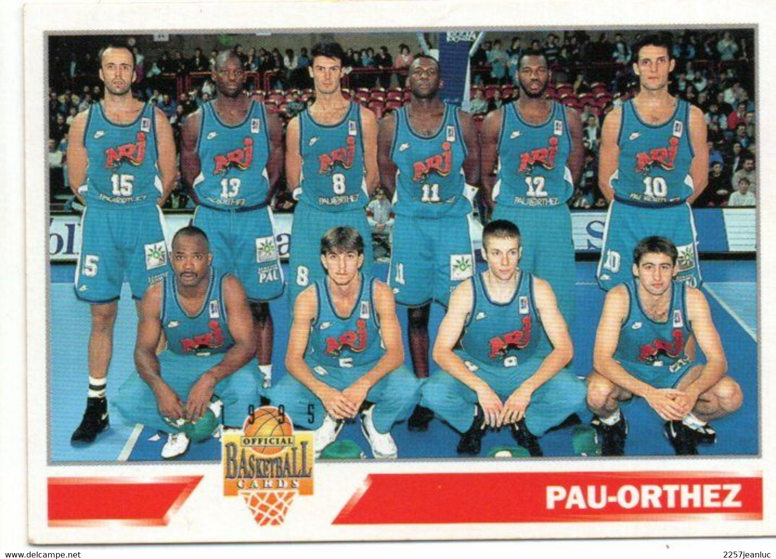 E.B. Pau - Orthez .Club Basket Ball * Carte Panini SNB   N;151 *Saisons  1993/1994 - Basketball