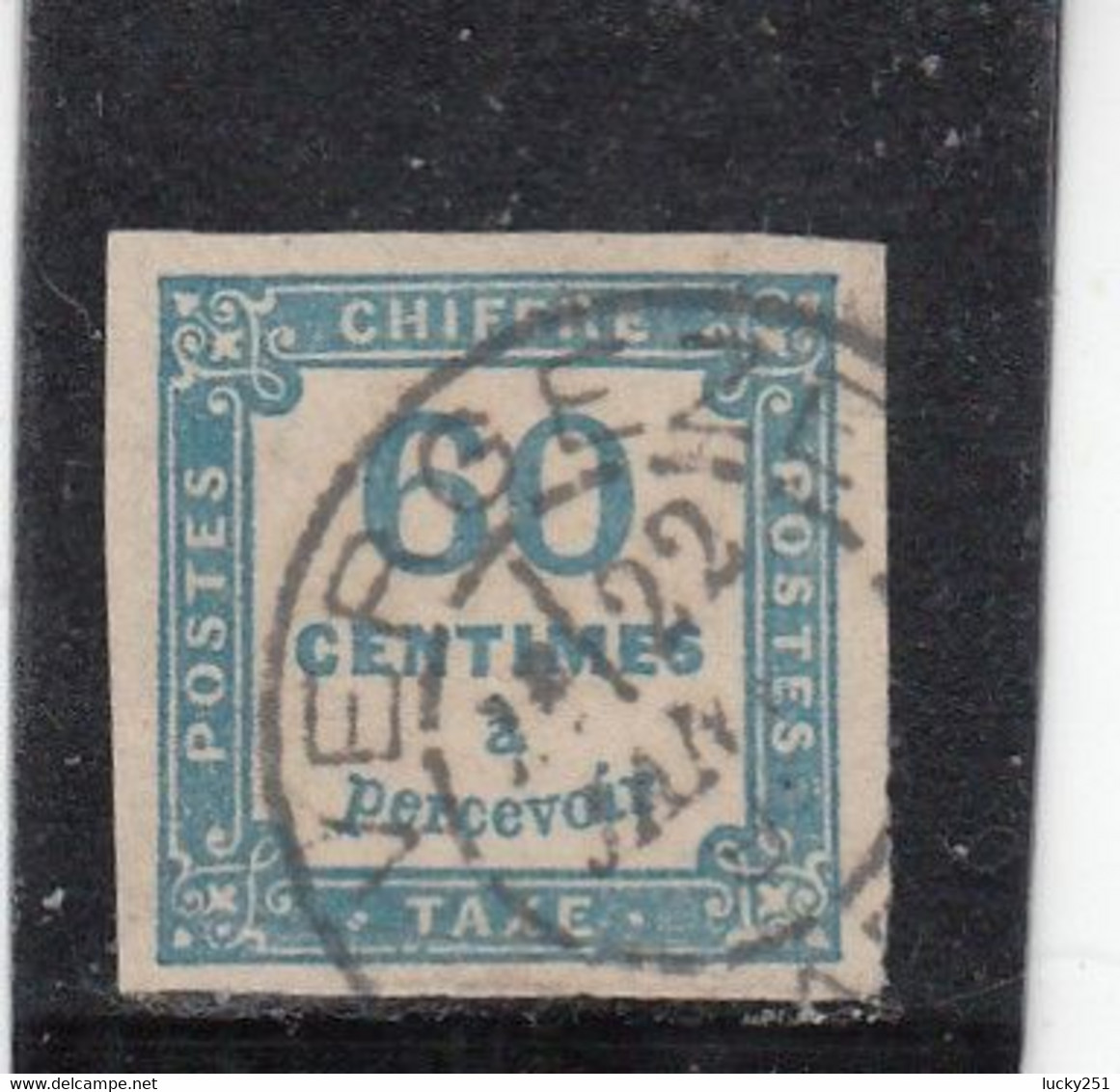 France - Taxe - Année 1871/78 - Oblitéré - N°YT 9 - 60c Bleu - 1859-1959 Used