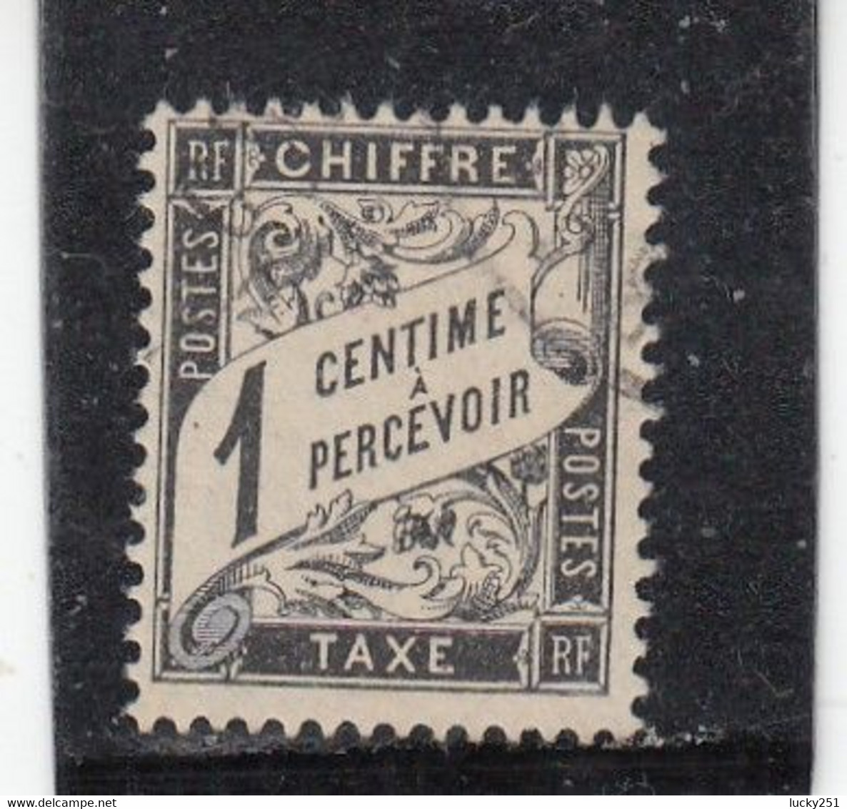 France - Taxe - Année 1881-92 - Oblitéré - N°YT 10 - Type Duval - 1c Noir - 1859-1959 Oblitérés