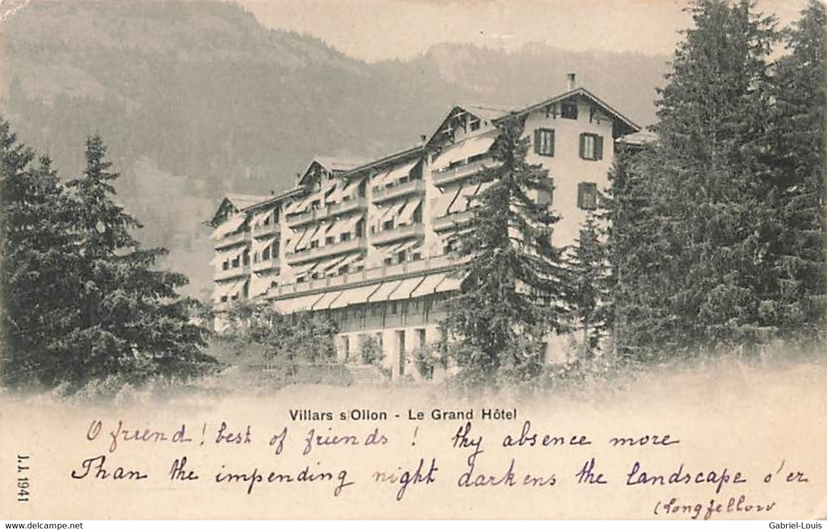 Villars S/ Ollon Le Grand Hôtel 1903 Cachet Grand Hôtel - Ollon