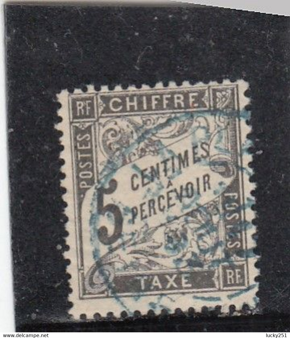 France - Taxe - Année 1881-92 - Oblitéré - N°YT 14 - Type Duval - 5c Noir - 1859-1959 Oblitérés