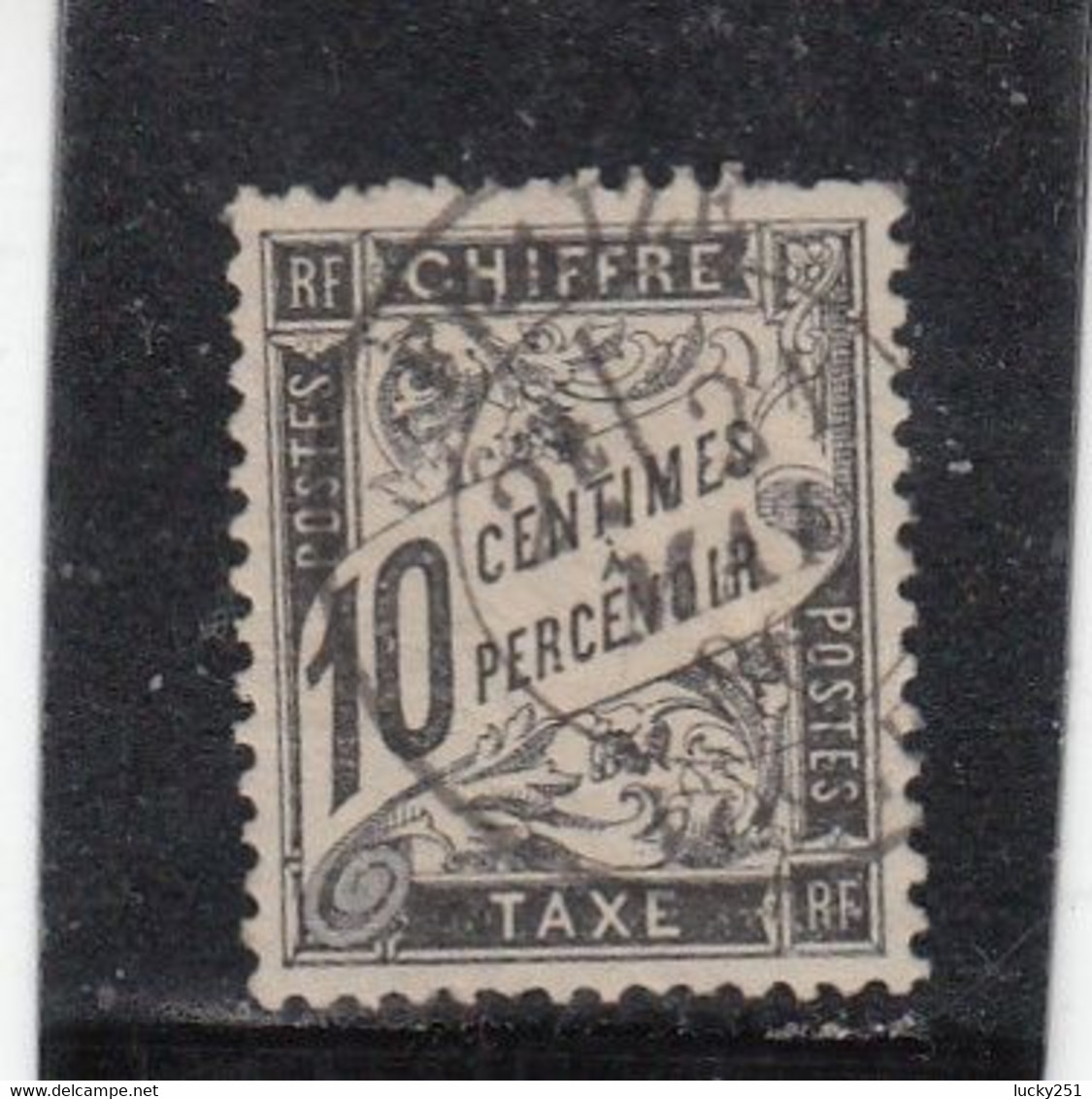 France - Taxe - Année 1881-92 - Oblitéré - N°YT 15 - Type Duval - 10c Noir - 1859-1959 Used