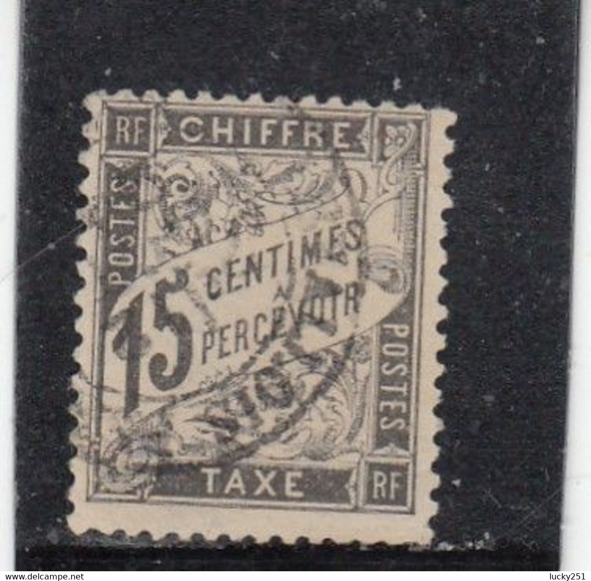 France - Taxe - Année 1881-92 - Oblitéré - N°YT 16 - Type Duval - 15c Noir - 1859-1959 Oblitérés