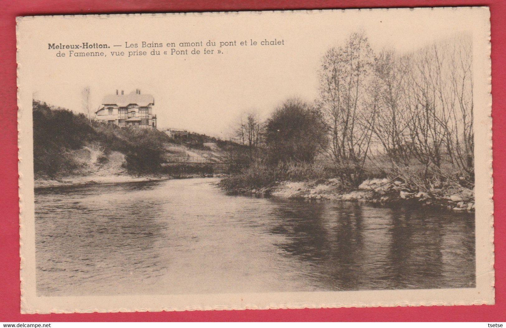 Melreux-Hotton - Les Bains En Amont Du Pont Et Le Chalet De Famenne ( Voir Verso ) - Hotton