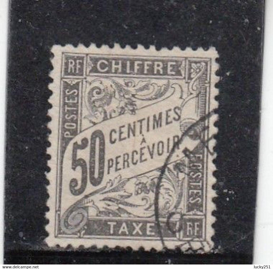 France - Taxe - Année 1881-92 - Oblitéré - N°YT 20 - 50c Noir - Type Duval - 1859-1959 Oblitérés