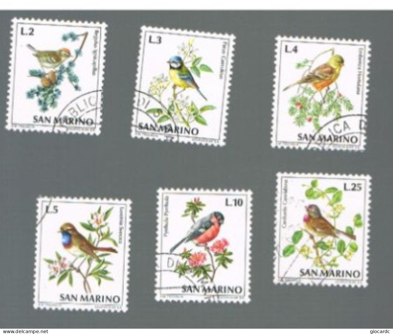 SAN MARINO - UNIF. 855.864   - 1972 FAUNA AVICOLA (BIRDS) - USED° - Gebraucht