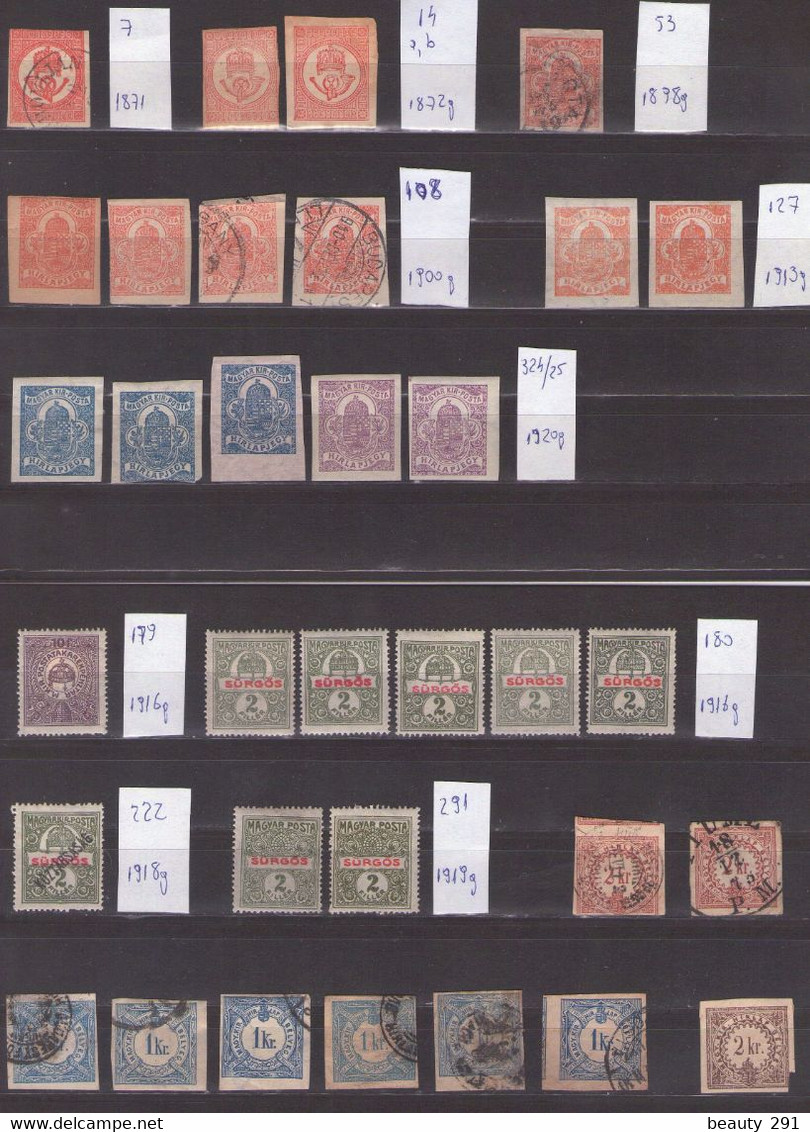 HUNGARY 1871-1920  NEWSPAPERS STAMPS  MNH**,MH*,USED - Zeitungsmarken