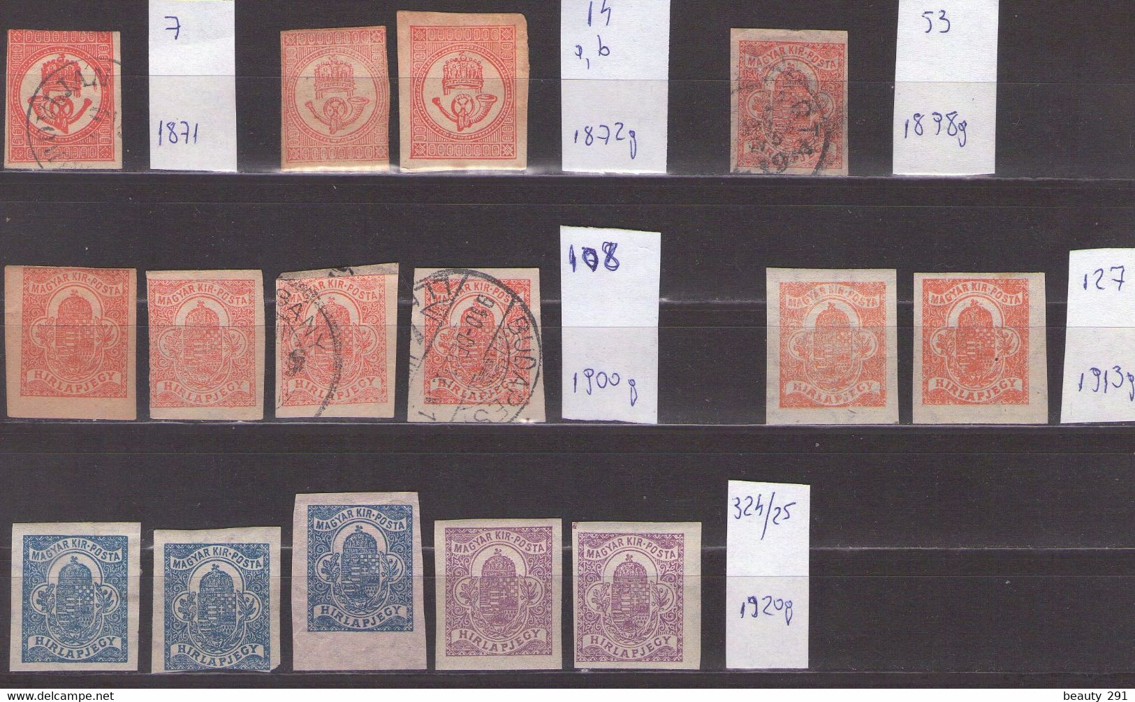 HUNGARY 1871-1920  NEWSPAPERS STAMPS  MNH**,MH*,USED - Journaux