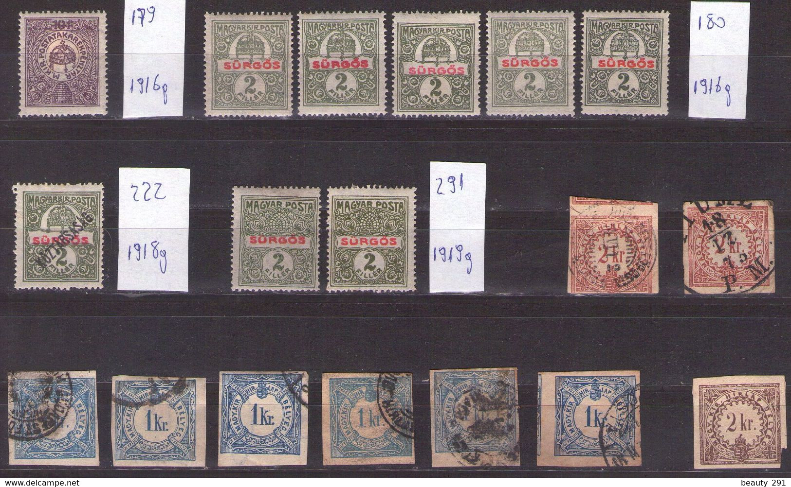 HUNGARY 1871-1920  NEWSPAPERS STAMPS  MNH**,MH*,USED - Newspapers