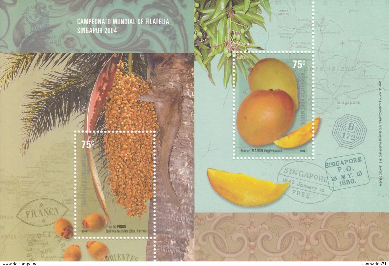 ARGENTINA Block 85,unused,fruits - Blocks & Sheetlets