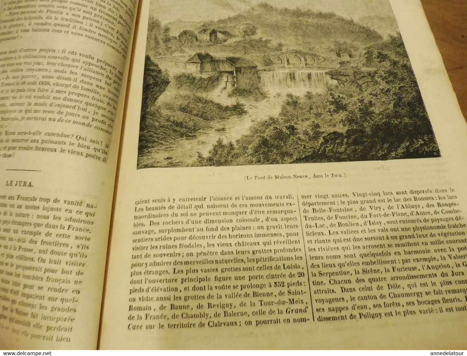 1839 Le Pont De Maison - Neuve (Jura) ; RICOU ; Courrier Porteur De Lettres Aux Indes ; Etc ( Magasin Pittoresque) - 1800 - 1849