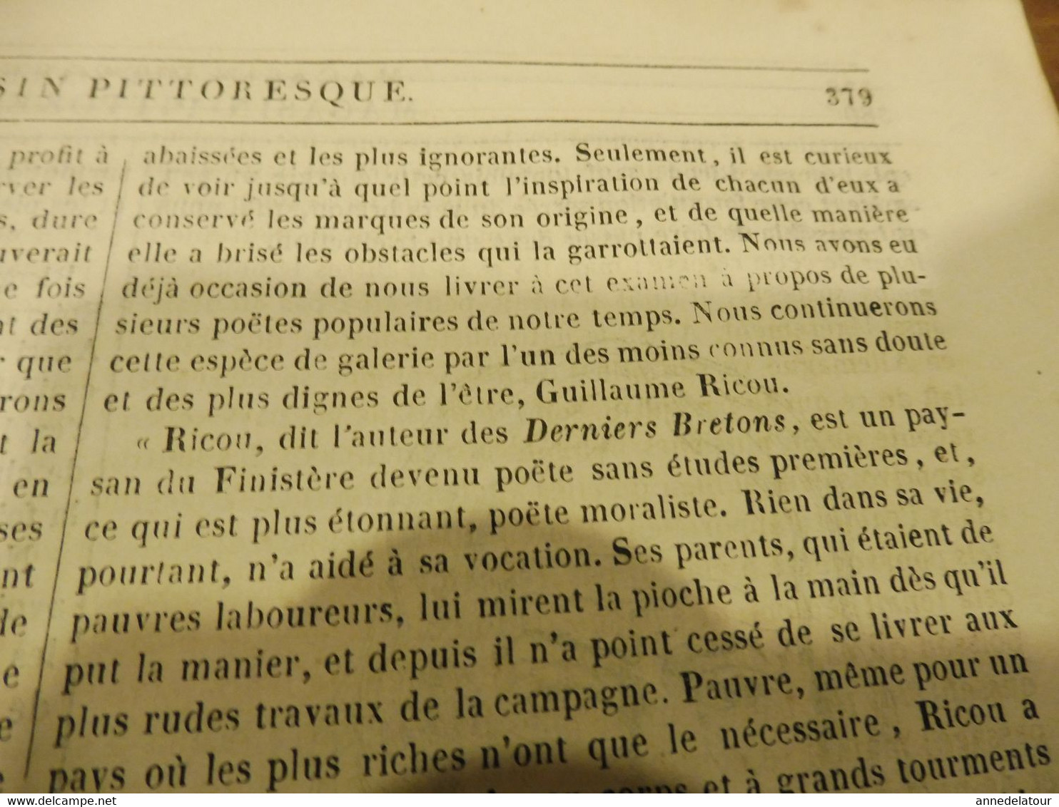 1839 Le Pont De Maison - Neuve (Jura) ; RICOU ; Courrier Porteur De Lettres Aux Indes ; Etc ( Magasin Pittoresque) - 1800 - 1849