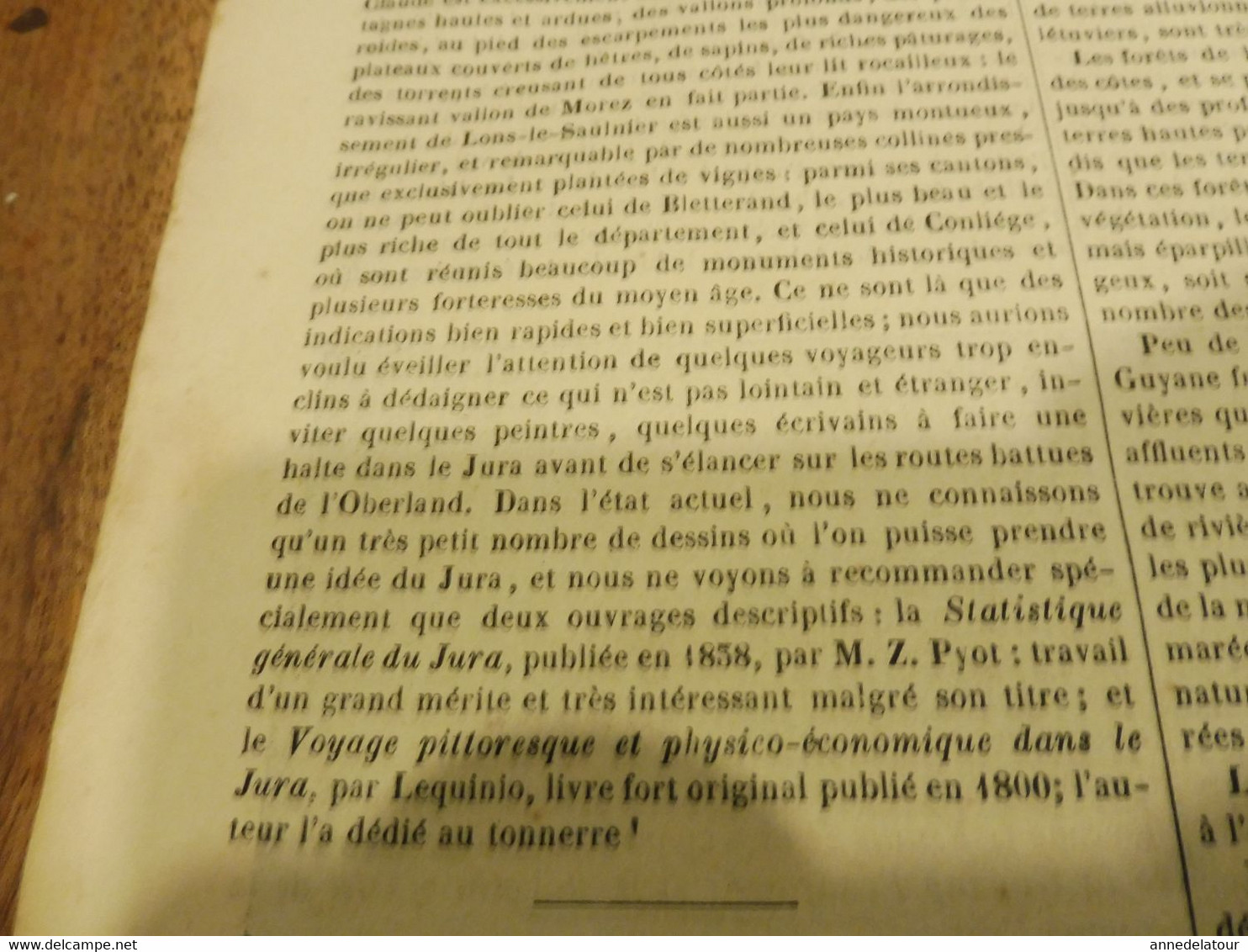 1839 Le Pont De Maison - Neuve (Jura) ; RICOU ; Courrier Porteur De Lettres Aux Indes ; Etc ( Magasin Pittoresque) - 1800 - 1849
