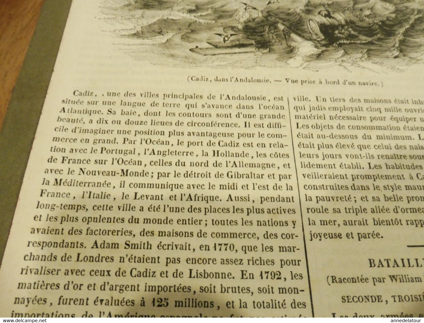 1839 CADIZ  (Andalousie, Espagne) ; Cathédrales (Notre-Dame-de-Paris , Reims, Saint-Denis, Caen, Etc) - 1800 - 1849