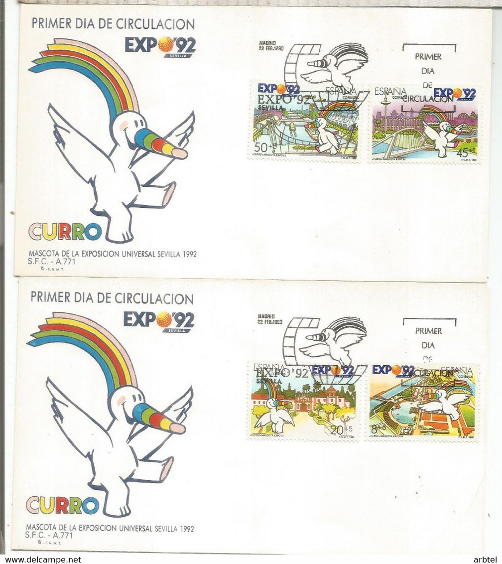 ESPAÑA SPAIN FDC EXPO 92 SEVILLA EXPOSICION UNIVERSAL - 1992 – Séville (Espagne)