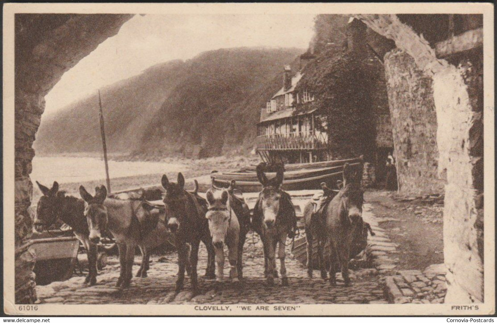 We Are Seven, Clovelly, Devon, C.1930s - Frith's Postcard - Clovelly