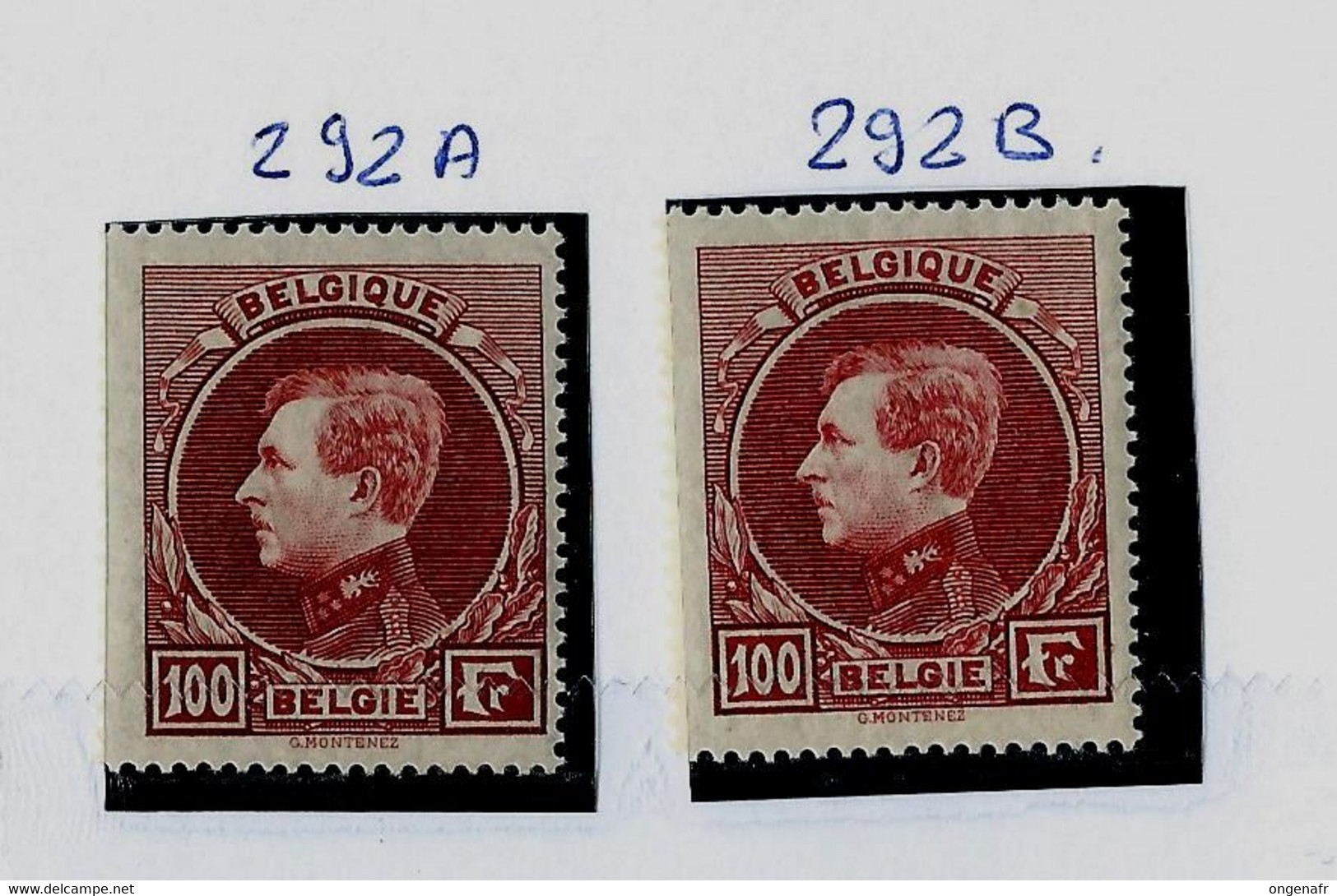 N° 292 A Et 292 B  ( ** ) - 1929-1941 Big Montenez