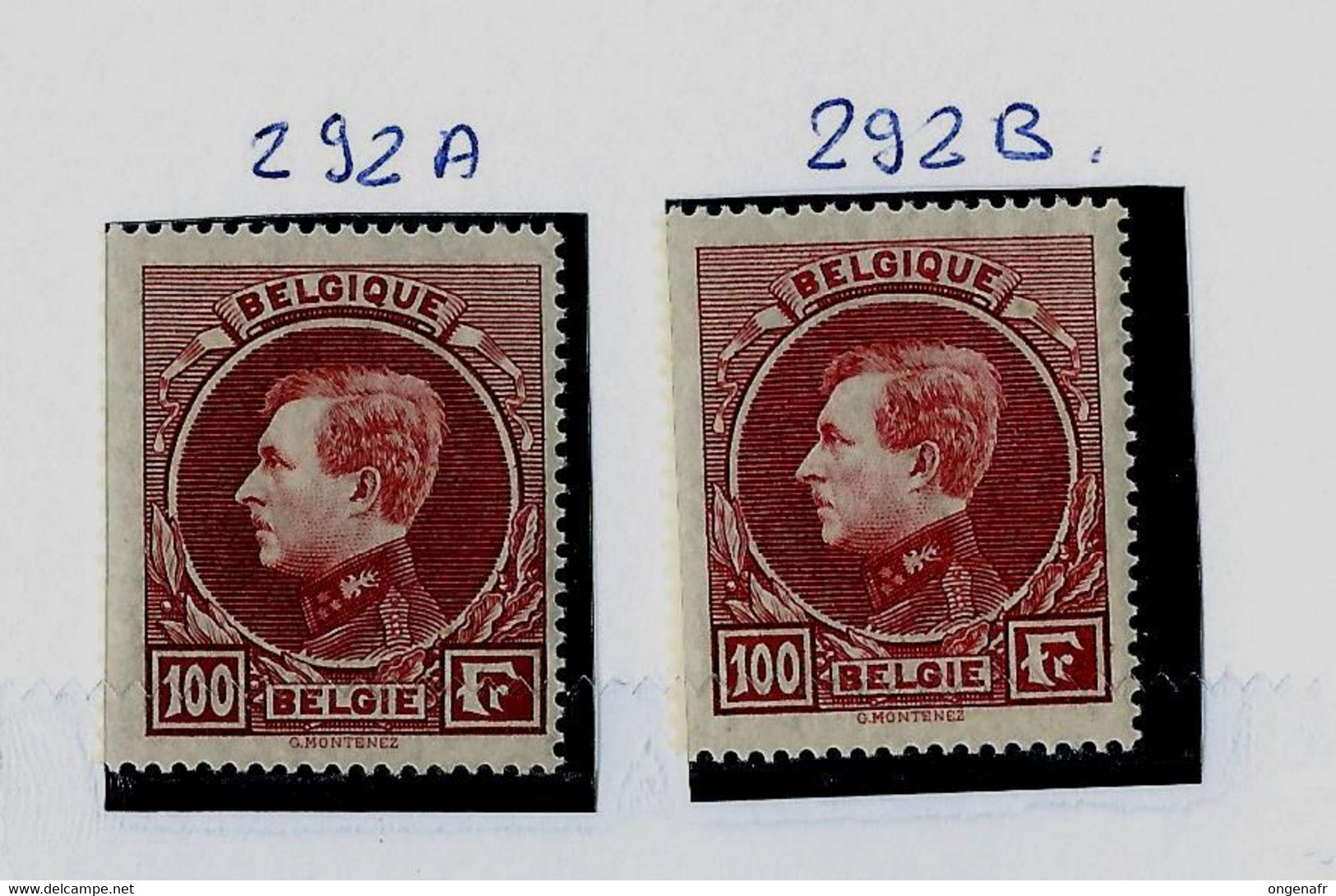 N° 292 A Et 292 B  ( ** ) - 1929-1941 Grand Montenez
