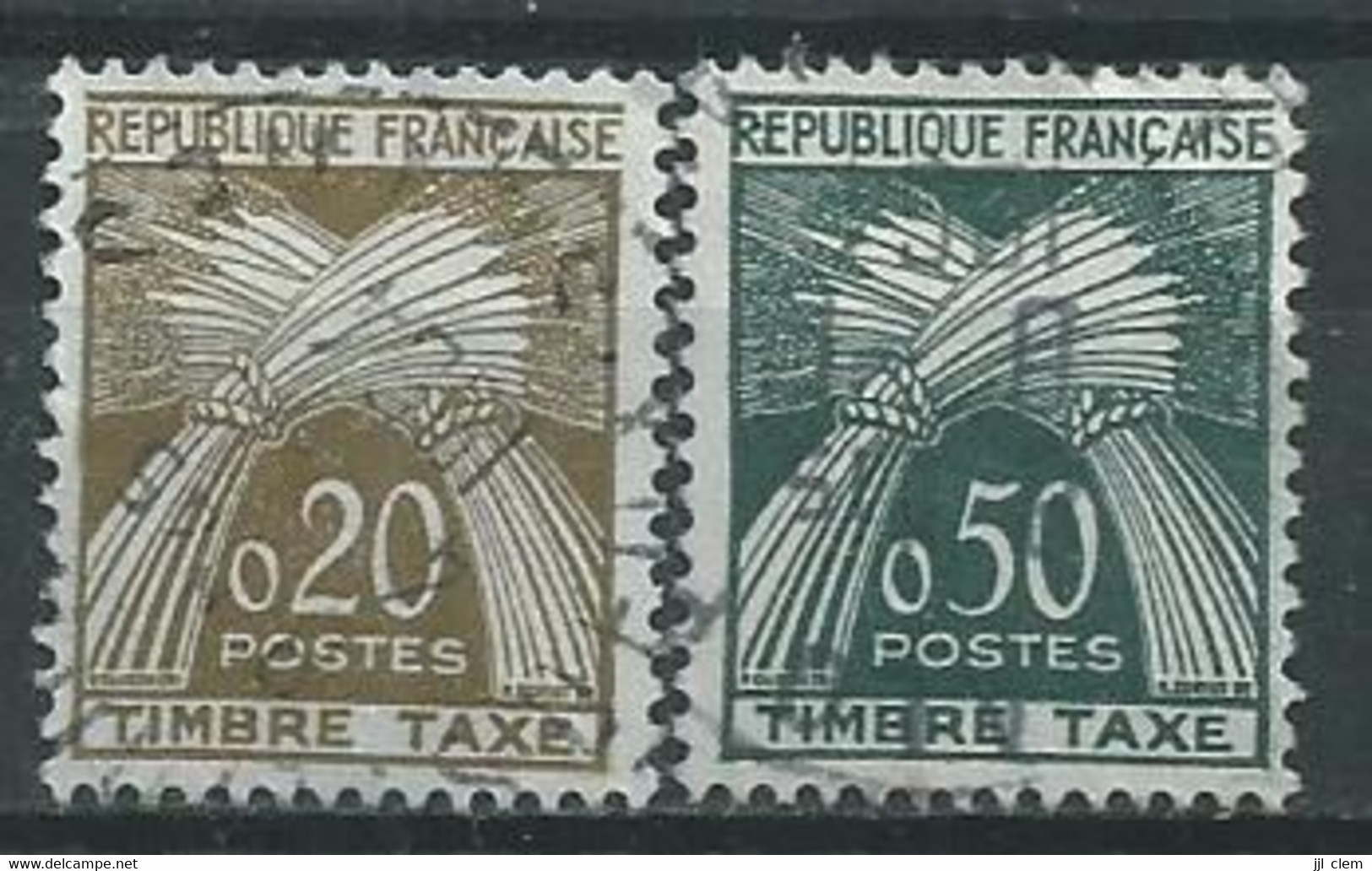 France Taxe N° 92-93  Obl. - 1960-.... Gebraucht