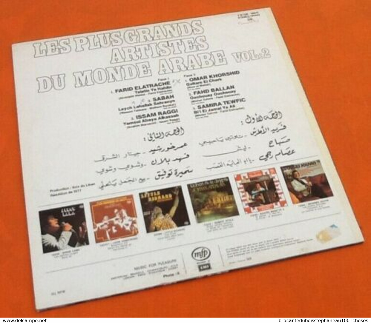 Album Vinyle 33 Tours Farid Elatrache  Les Plus Grands Artistes Du Monde Vol 2 (1977) - Wereldmuziek