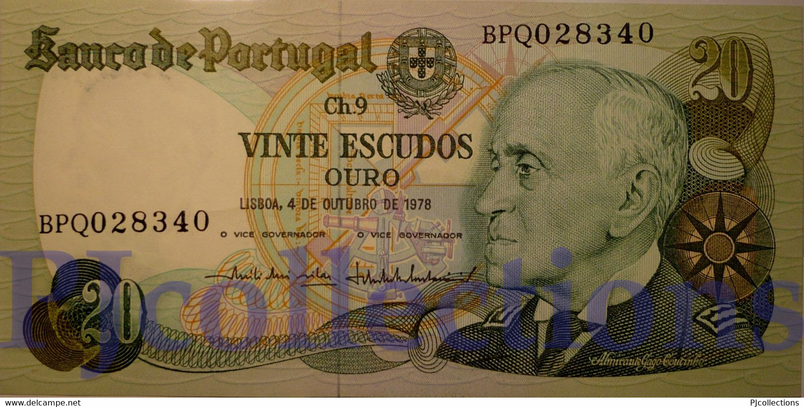 PORTUGAL 20 ESCUDOS 1978 PICK 176b AU/UNC - Portugal