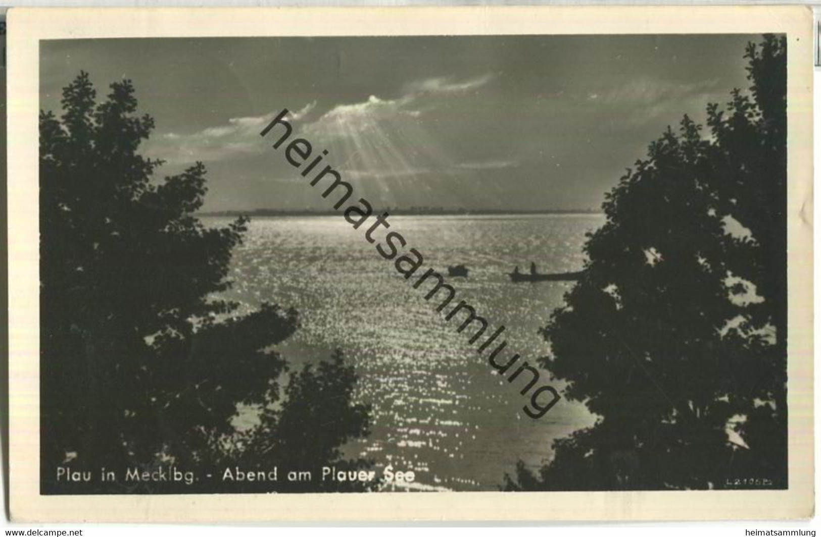 Plau - Abend Am Plauer See - Foto-Ansichtskarte - Verlag Rudolf Kübsch Pritzwalk - Plau