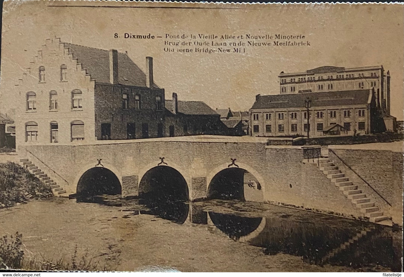 Diksmuide Brug Der Oude Laan En De Nieuwe Meelfabriek Gelopen - Diksmuide