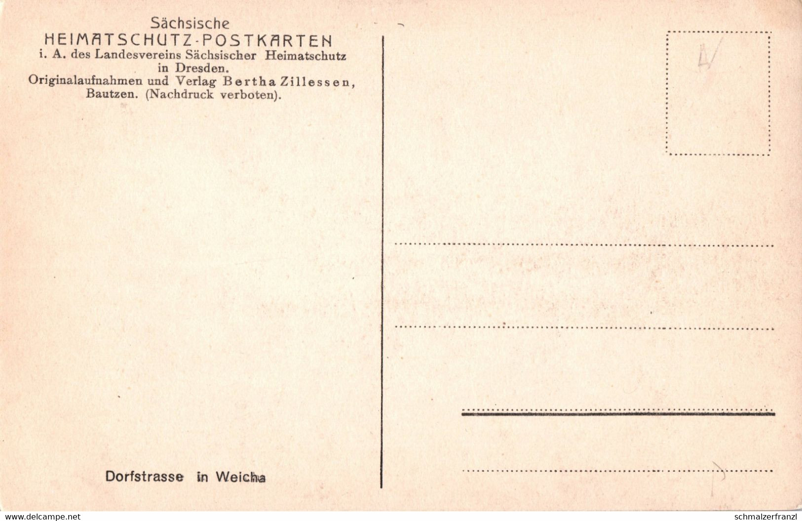 Heimatschutz AK Weicha Dorfstraße Gröditz Gebelzig Niederkotitz Oberkotitz Nechern Wurschen Weißenberg Hochkirch Bautzen - Hochkirch