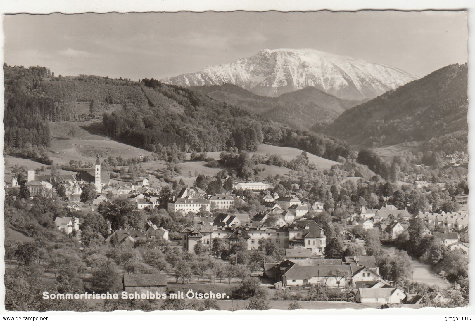 C1275) Sommerfrische SCHEIBBS Mit Ötscher - Haus DETAILS S/W Alt - Scheibbs