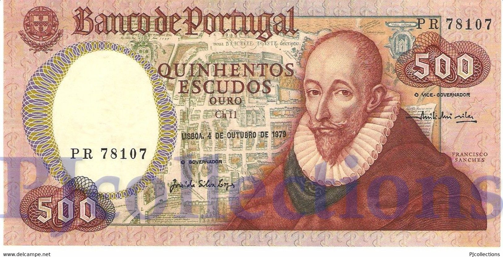 PORTUGAL 500 ESCUDOS 1979 PICK 177 XF+ - Portugal