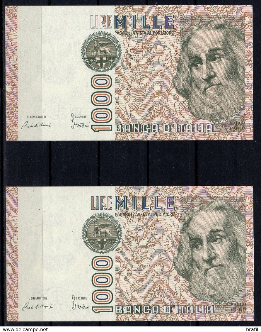 Coppia Banconote Da Lire 1000 Ottima Conservazione - 1000 Lire