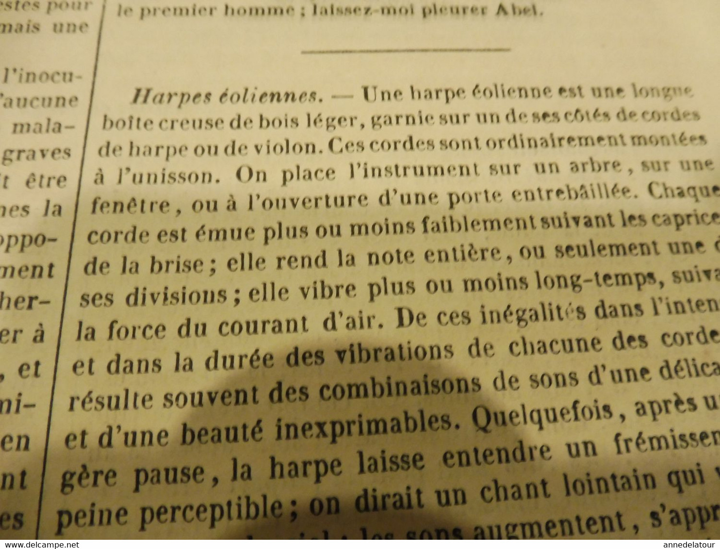 1839 JENNER et les vaccins; DANTZIG ( Dantzic);  Les harpes éoliennes ; Etc