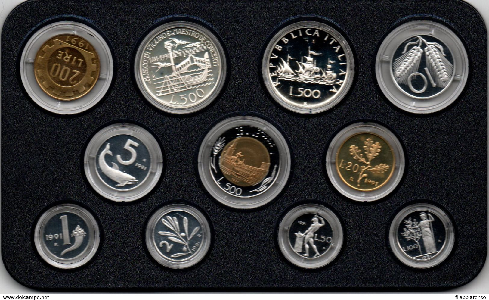 1991 - Italia Divisionale Fondo Specchio         ---- - Mint Sets & Proof Sets