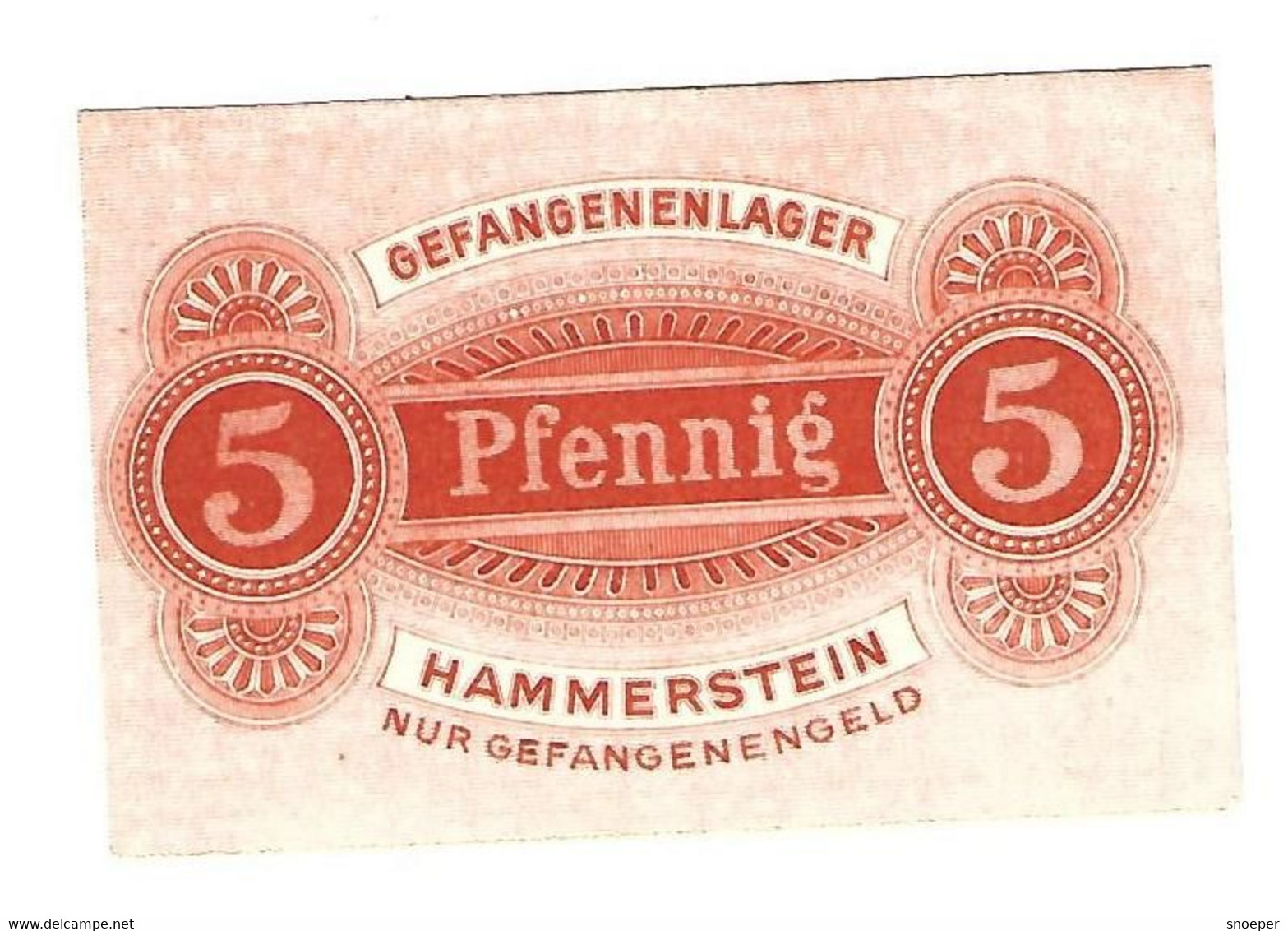 *germany Gefangenen Lager Hammerstein 5 Pfennig  05.01 - Other & Unclassified