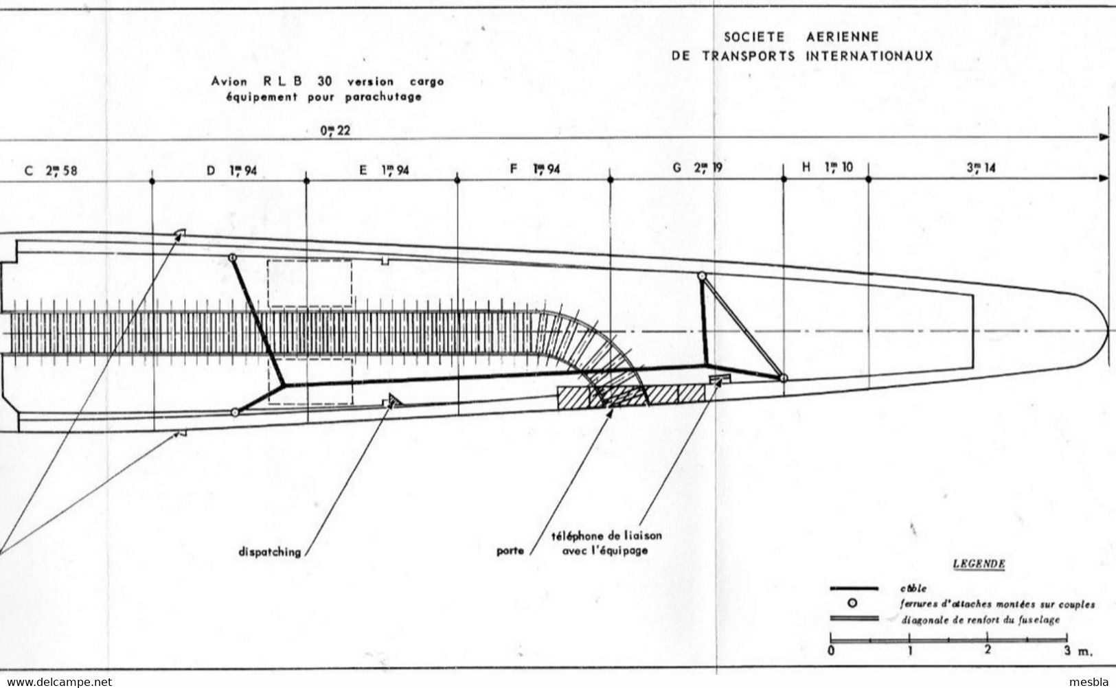 Expéditions Polaires Françaises Au Groenland  -  Missions Paul Emile Victor - Plan Avion R.L.B - 30 - Version Cargo - - Materiaal En Toebehoren