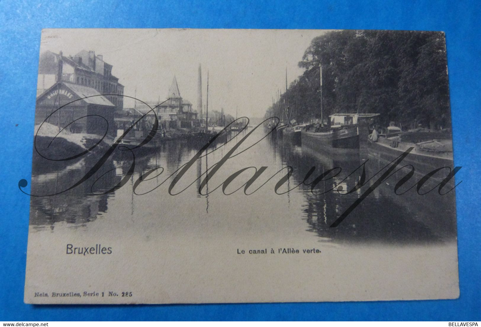 Bruxelles Canal à Allèe Verte. Kanaal Péniche  Binnenvaart Lichters Nels Serie 1, N° 285 & Valléé De L'Yser  -2 X Cpa - La Louviere