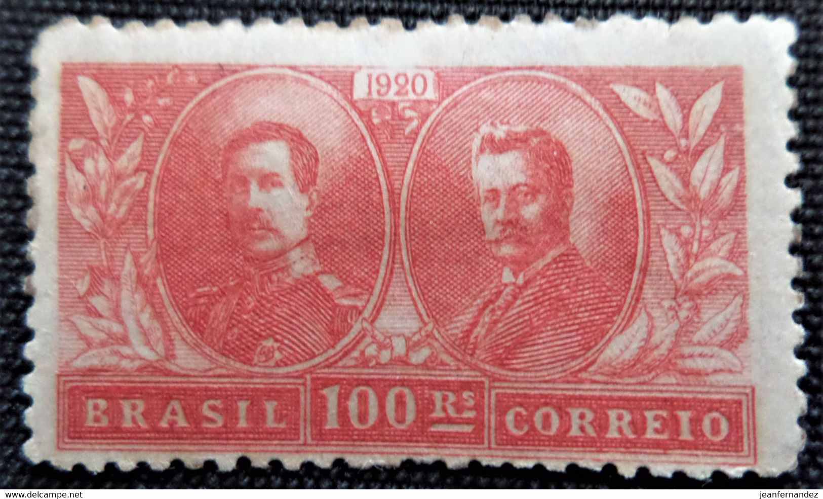 Timbre Du Brésil 1920 Visit Of King Albert Of Belgium  Stampworld N° 199 Neuf Avec Trace De Charnière Et Gomme Altéré - Unused Stamps