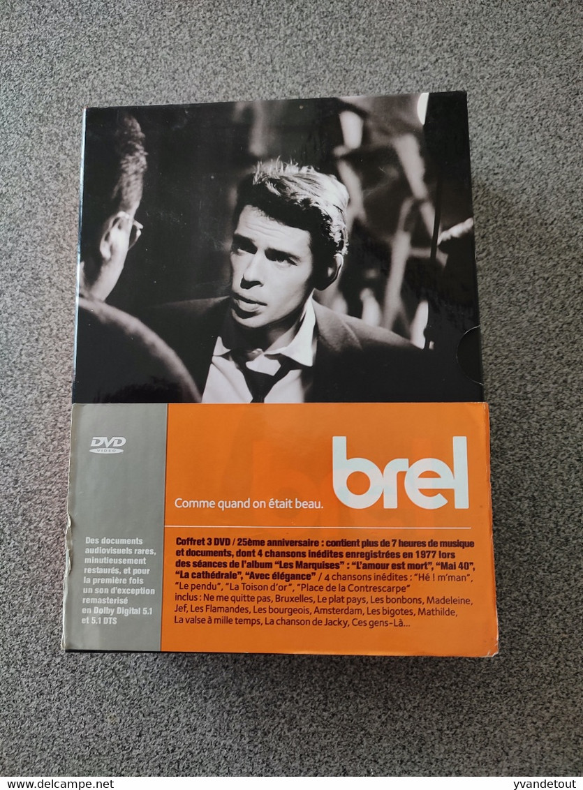 Jacques Brel - Comme Quand On était Beau (3DVD) Coffret + BONUS - 7 H De Musique Et Documents - 4 Chansons Inédites - DVD Musicales