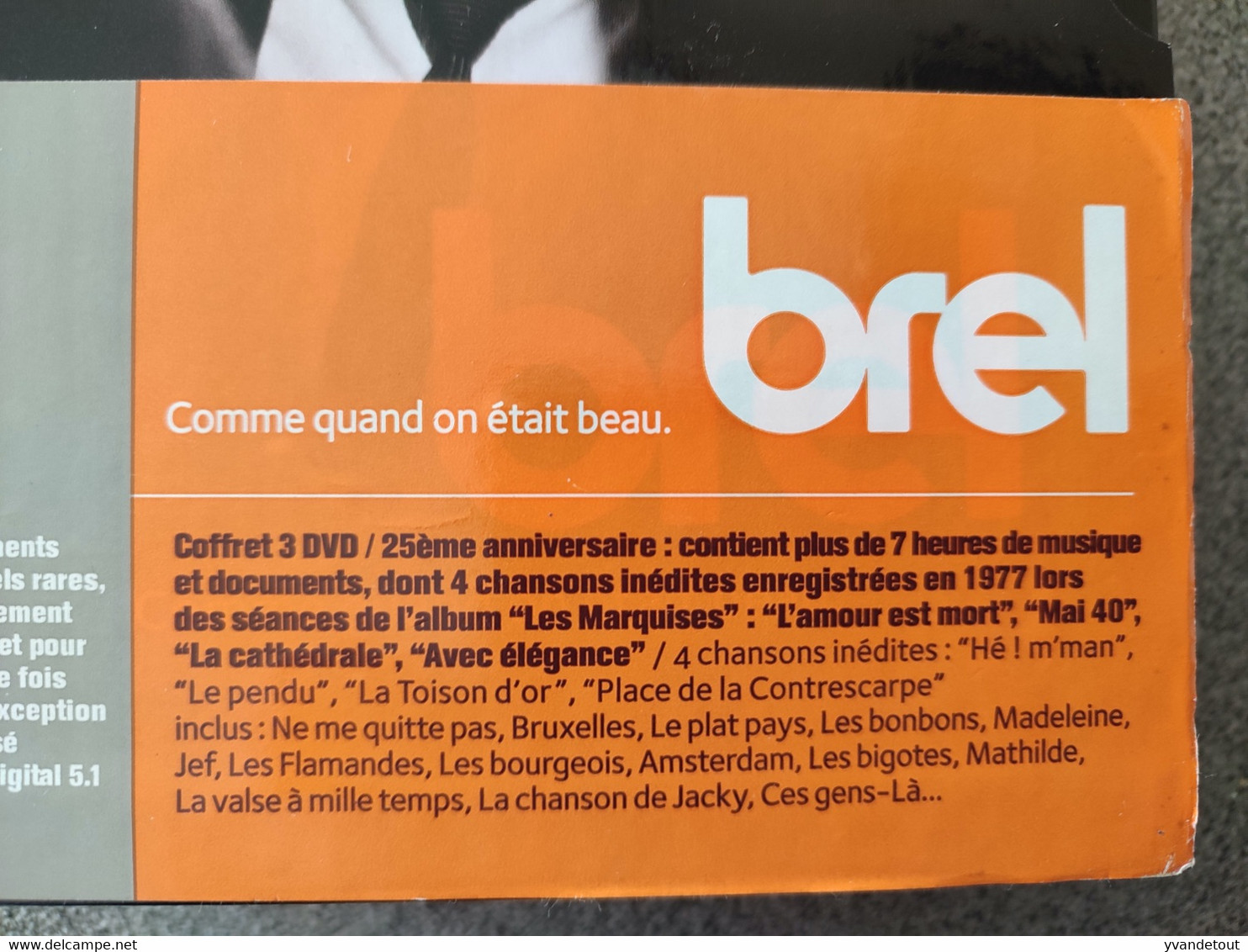 Jacques Brel - Comme Quand On était Beau (3DVD) Coffret + BONUS - 7 H De Musique Et Documents - 4 Chansons Inédites - Musik-DVD's